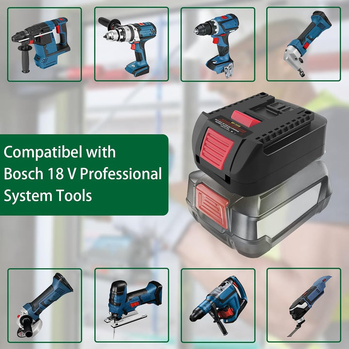 BOSC18B Batterieadapter für Bosch PBA auf GBA, Akkuadapter für Bosch PBA/PSB/PSR Akku auf Profession