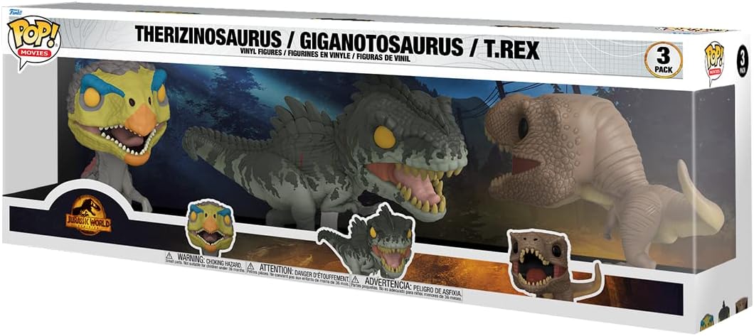 Funko Pop! Jurassic World Dominion: Dinosaur 3-Pack Exclusive Vinyl Figures