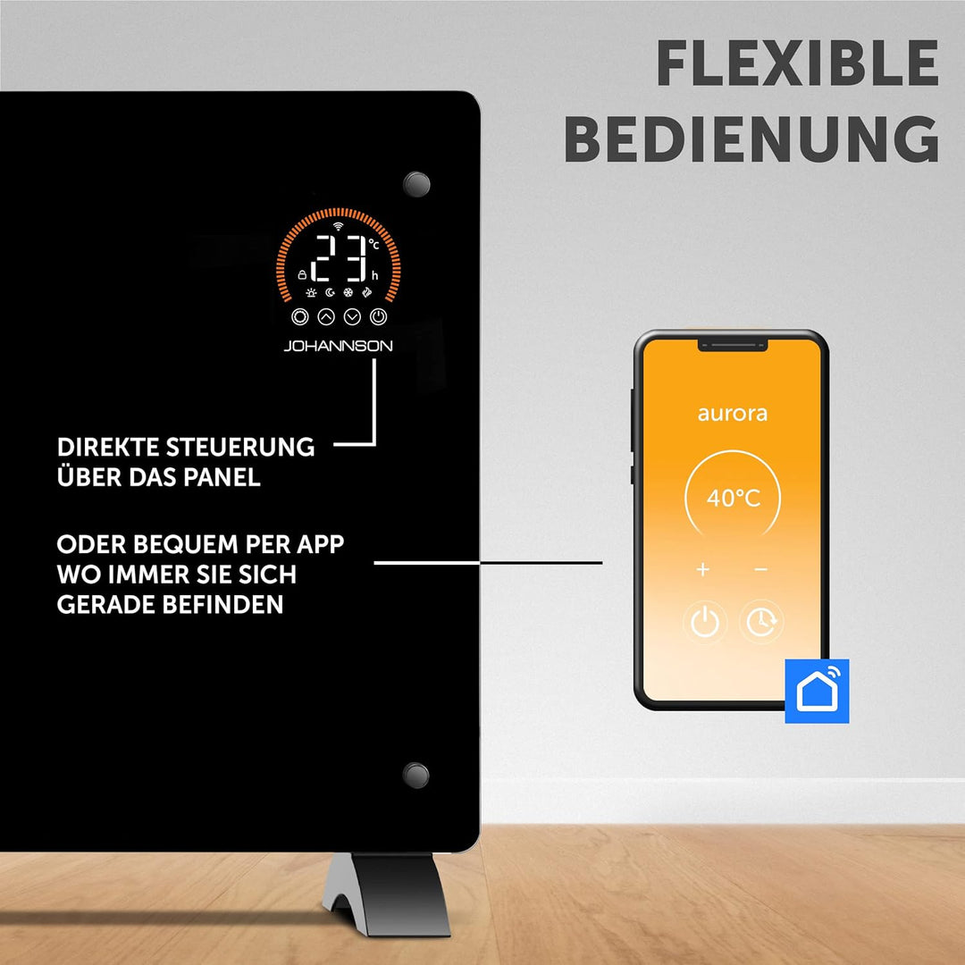 Elektroheizung mit Thermostat Aurora | Smart Home Heizung | Heizung elektrisch energiesparend | Elek
