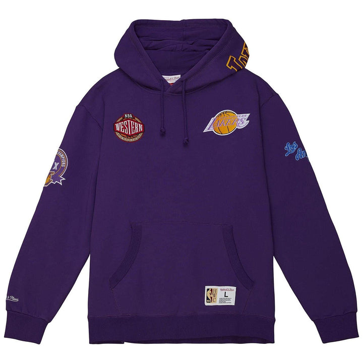 Mitchell & Ness NBA/NFL/NHL/NCAA Hometown Fleece Hoody L Los Angeles Lakers, Violett, L Los Angeles