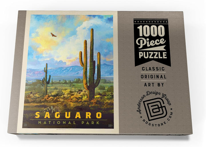 Saguaro National Park: Desert Daybreak, Vintage Poster - Premium 1000 Teile Puzzle - MyPuzzle Sonder