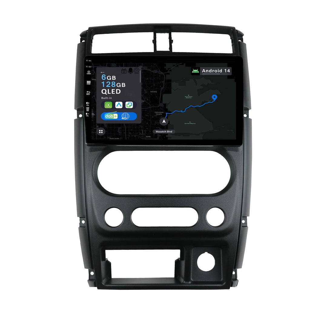 9 Zoll Android 14 Autoradio mit Navi Für Suzuki Jimny 2007-2015 |Octa Core|6GB 128GB|Eingebaut 4G LT