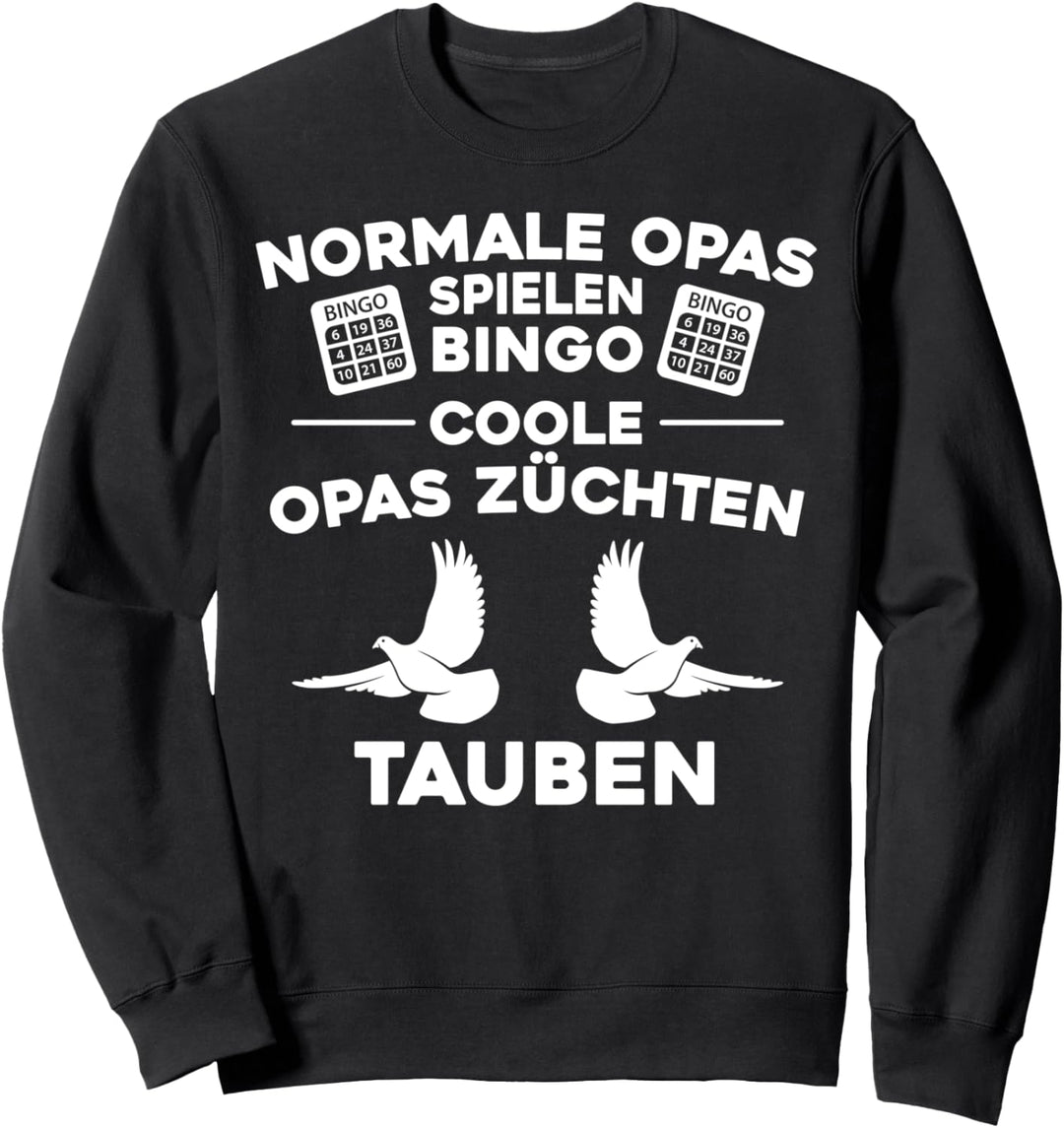 Taubenzüchter Brieftauben Tauben Coole Opas Bingo Sweatshirt