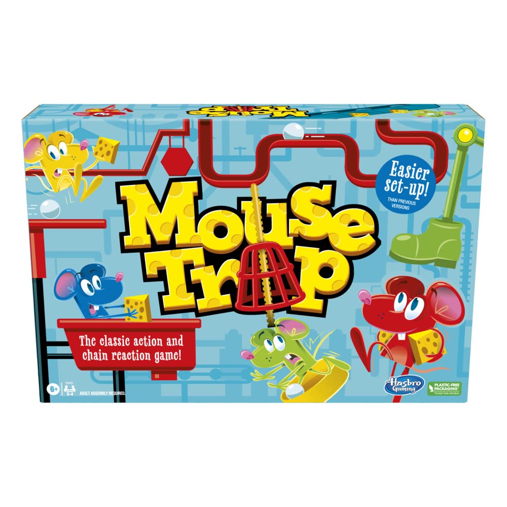 Hasbro Brettspiel für Kinder ab 6 Jahren, klassisches Kinderspiel für 2-4 Spieler, mit einfacherem A