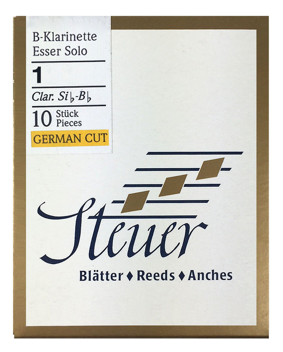Steuer Blatt BB-Klarinette Solo White Line 1 deutscher Schnitt 10er-Packung 1 Bb-Klarinette dt. Schn