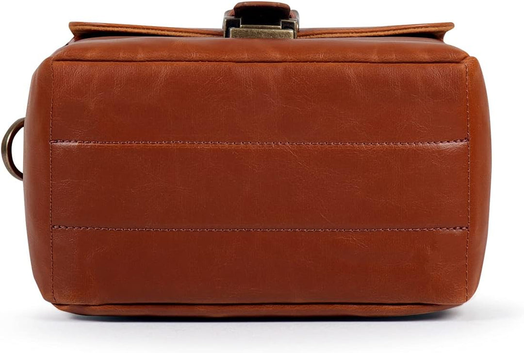 MegaGear MG1522 Kameratasche - Kuriertasche aus Leder für Spiegellose, Sofortbild - und DSLR Kameras