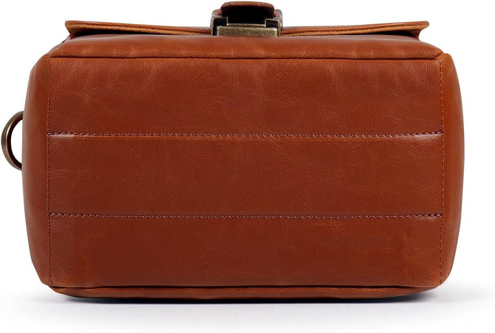 MegaGear MG1522 Kameratasche - Kuriertasche aus Leder für Spiegellose, Sofortbild - und DSLR Kameras