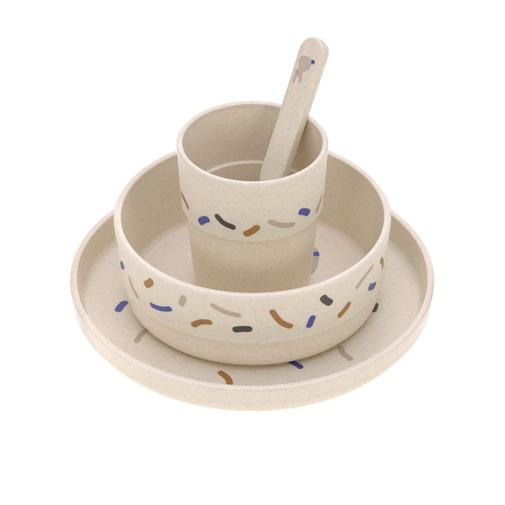 LÄSSIG Kindergeschirr Set (Teller, Becher, Schälchen, Löffel) ohne , BPA-frei, für Spülmaschine und