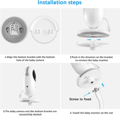 TIUIHU babyphone Halterung für TakTark Babyphone BM611/BM612,Flexible Baby Monitor Halterung für Tak