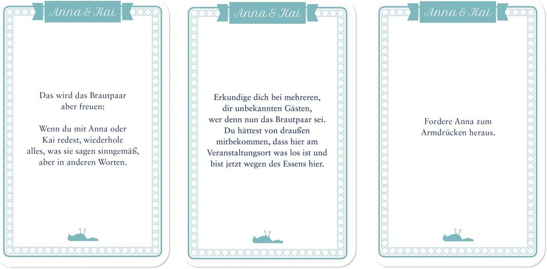 Hochzeitsspiel – Das Original – PERSONALISIERT (Auf Wunsch auch Farbe)