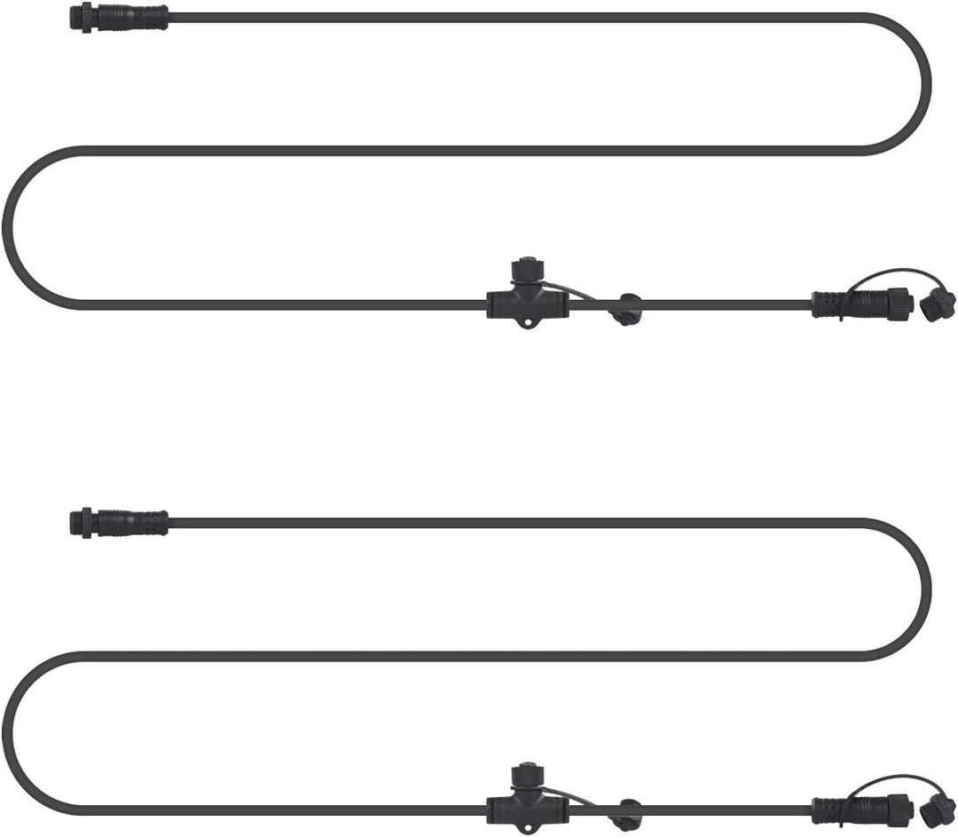 AIMHEIM 2er-Set 3M LED Gartenstrahler Verlüngerungskabel, 1in-2out Aussenleuchte Verbindungskabel, I