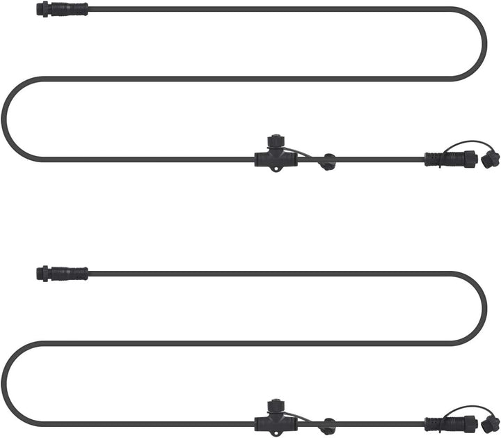 AIMHEIM 2er-Set 3M LED Gartenstrahler Verlüngerungskabel, 1in-2out Aussenleuchte Verbindungskabel, I