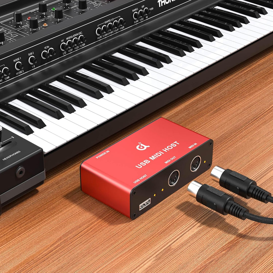 DigitalLife Stand-Alone USB MIDI Host Bridge Box - 1-Eingang/1-Ausgang 5-PIN DIN MIDI-Schnittstellen
