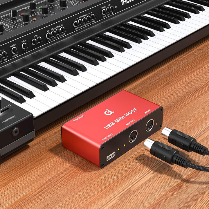 DigitalLife Stand-Alone USB MIDI Host Bridge Box - 1-Eingang/1-Ausgang 5-PIN DIN MIDI-Schnittstellen