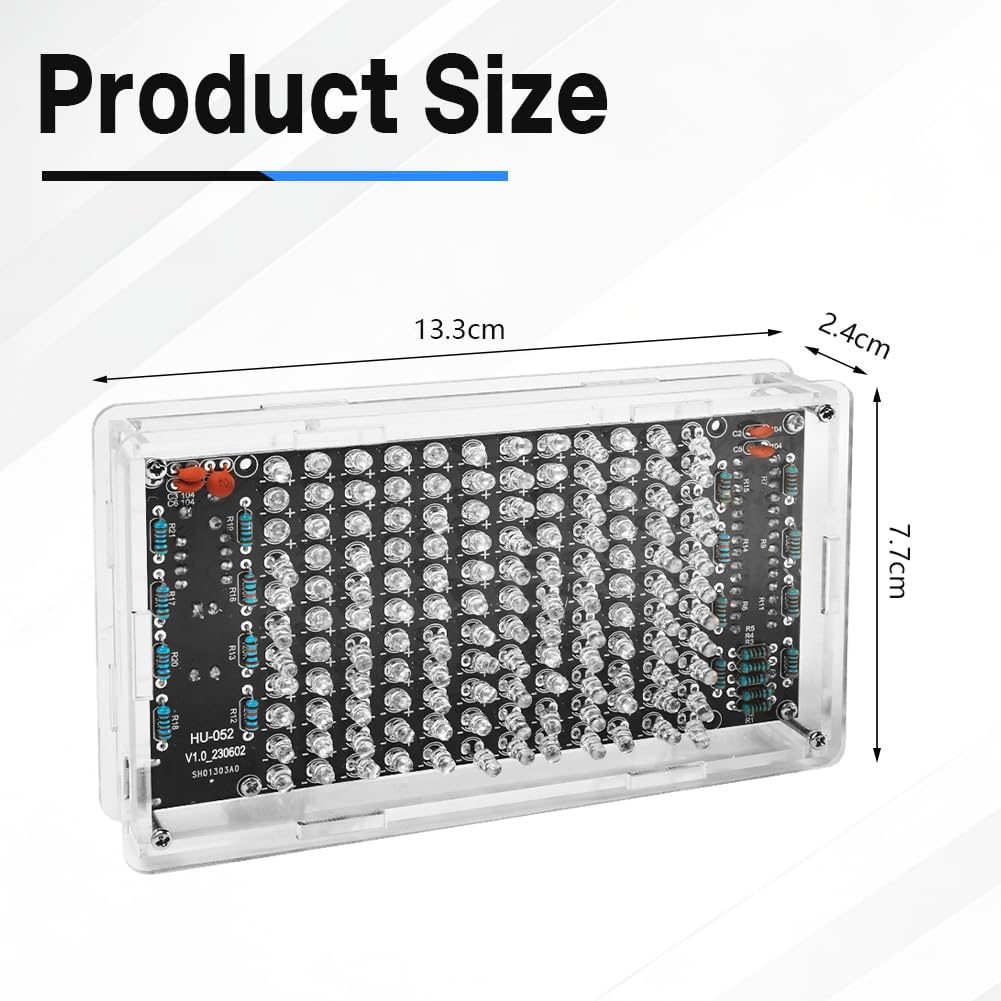 Audio Visualizer Elektronik Bausatz DIY Kit, Musikalische Spektrum Elektronik DIY Kit mit LED-Licht,