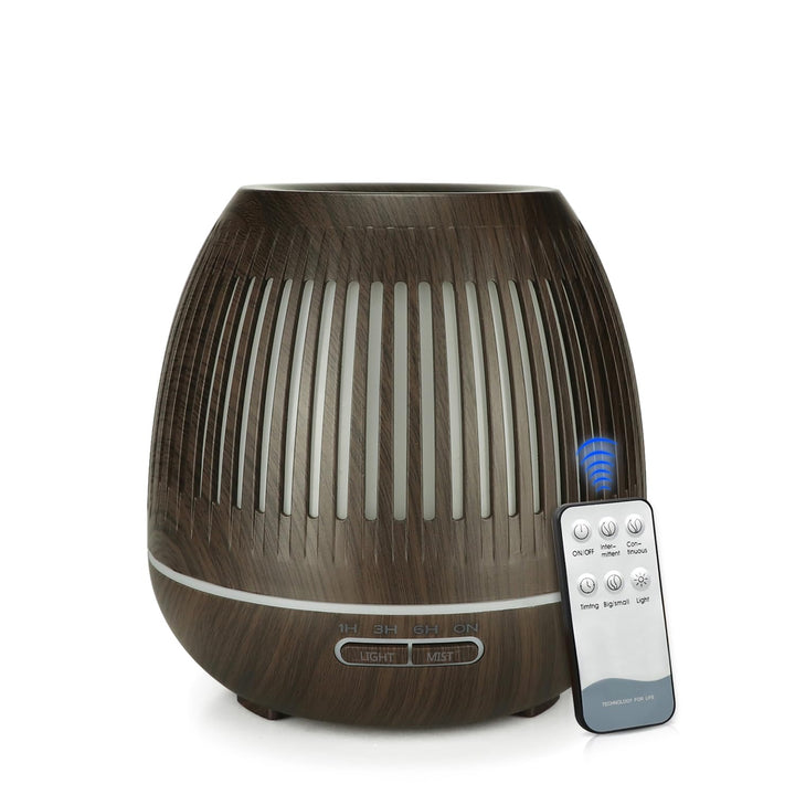 Luftbefeuchter Aroma Diffuser für Duftöle | Fernbedienung + Zeitschaltuhr | 400ml | Duftlampe Aromat