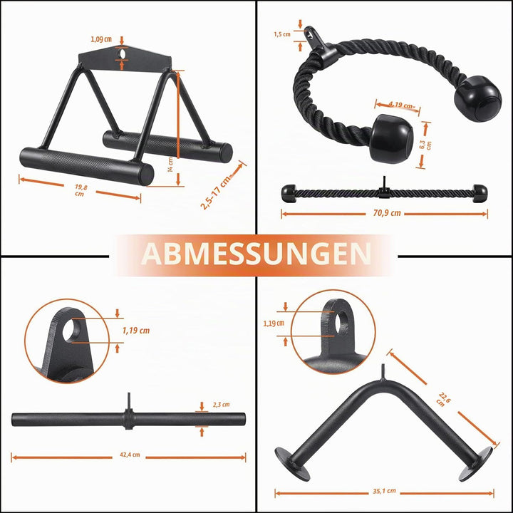 Workout Cable Machine Attachment for Home Gym, SERTT LAT Pulldown Attachments, Cable Accessories for