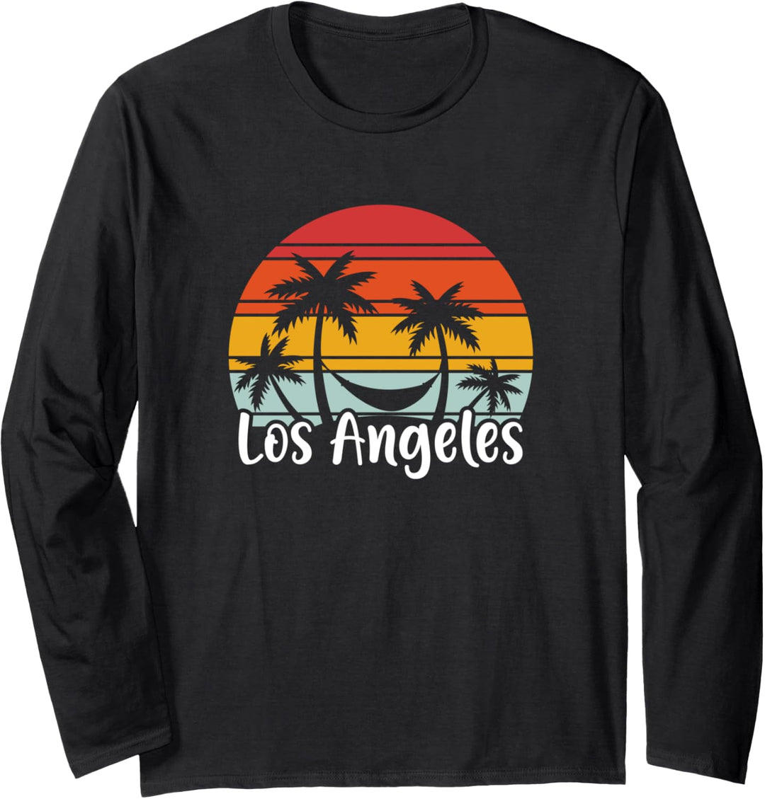 Los Angeles Hängematte Sommer Urlaub Palmen Langarmshirt