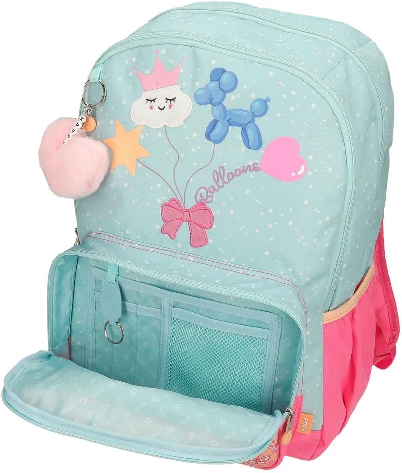 Enso Balloons Rucksack mit doppeltem Fach, anpassbar an den Trolley, Mehrfarbig, 32 x 44 x 17 cm, Po