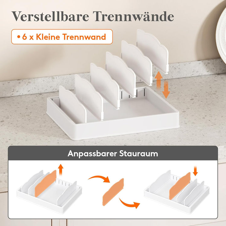 Lifewit Topfdeckel Frischhaltebox Lagerung, 1 Stück Lunchbox Deckel Aufbewahrung Organizer Küche Top
