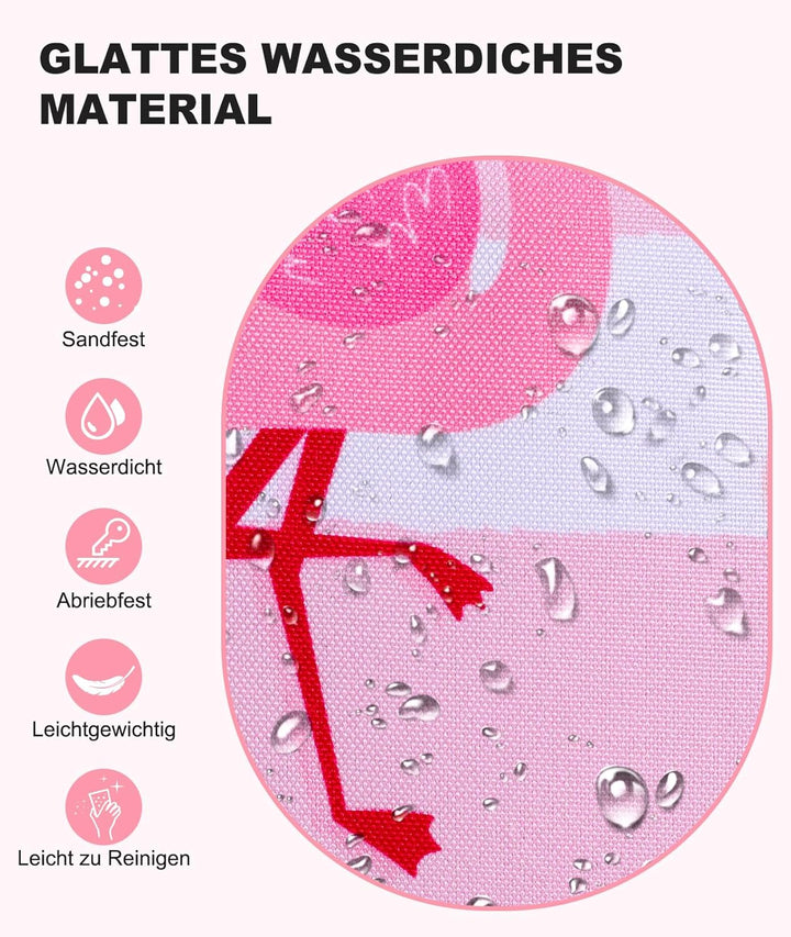 ISEYOU Strandtasche XXL Familie, Gross Strandtasche mit Reissverschluss Wasserdicht Sanddicht, Handt