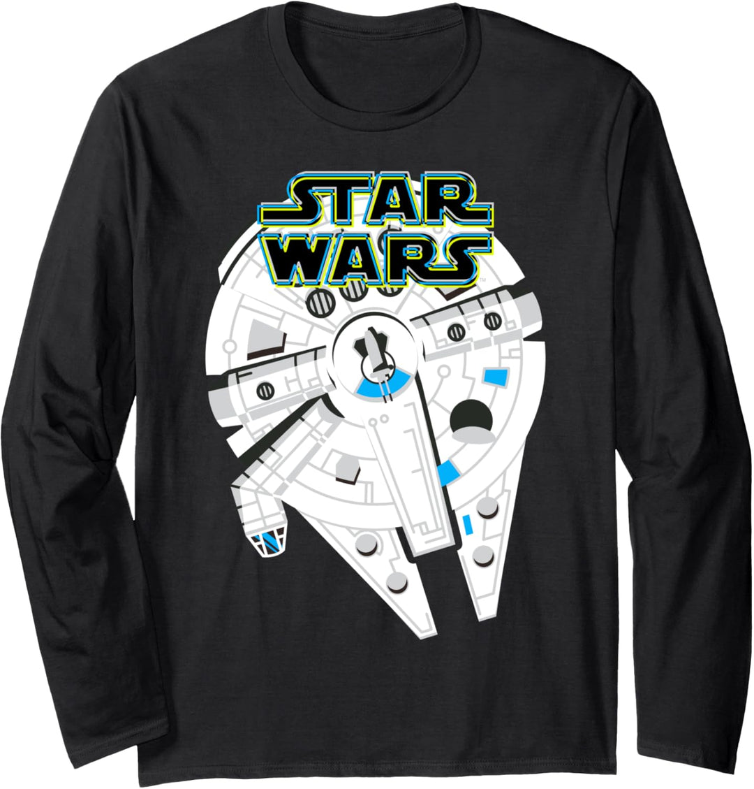 Star Wars Millennium Falcon Simple Logo Langarmshirt