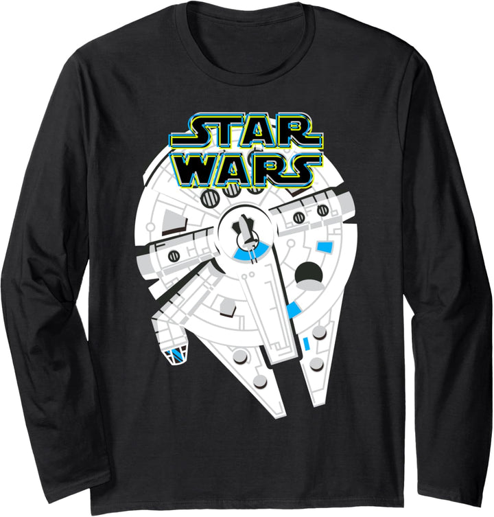 Star Wars Millennium Falcon Simple Logo Langarmshirt