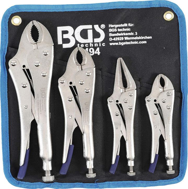 BGS 494 | Gripzangen-Satz | 4-tlg. | Gripzange 140/185 / 220 mm & 447 | Sprengringzangen-Satz | 4-tl
