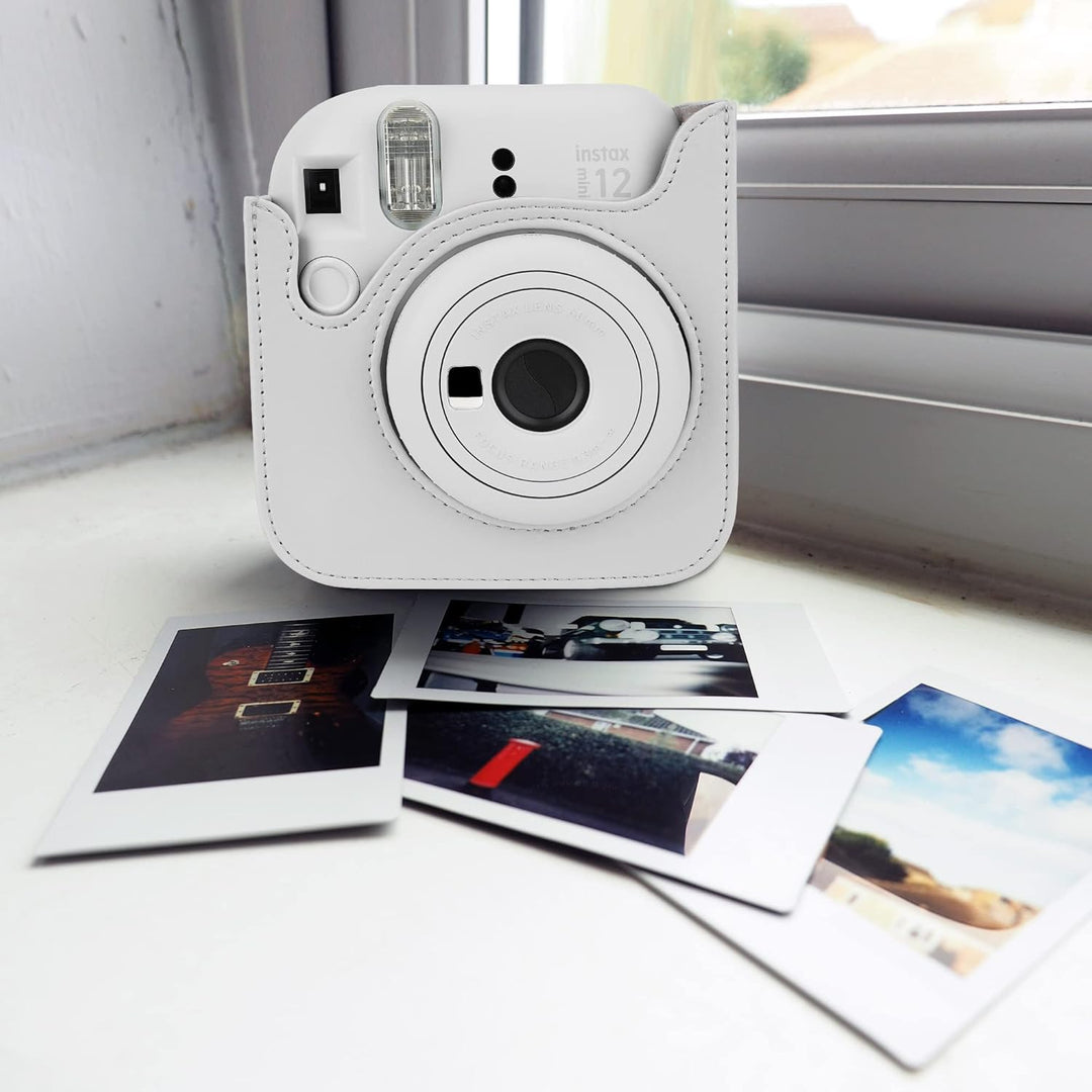 ZUIKAKU 15 in 1 Mini 12 Zubehör Kompatibel mit Fujifilm Instax Mini 12 Sofortbildkamera. (Weiss), We