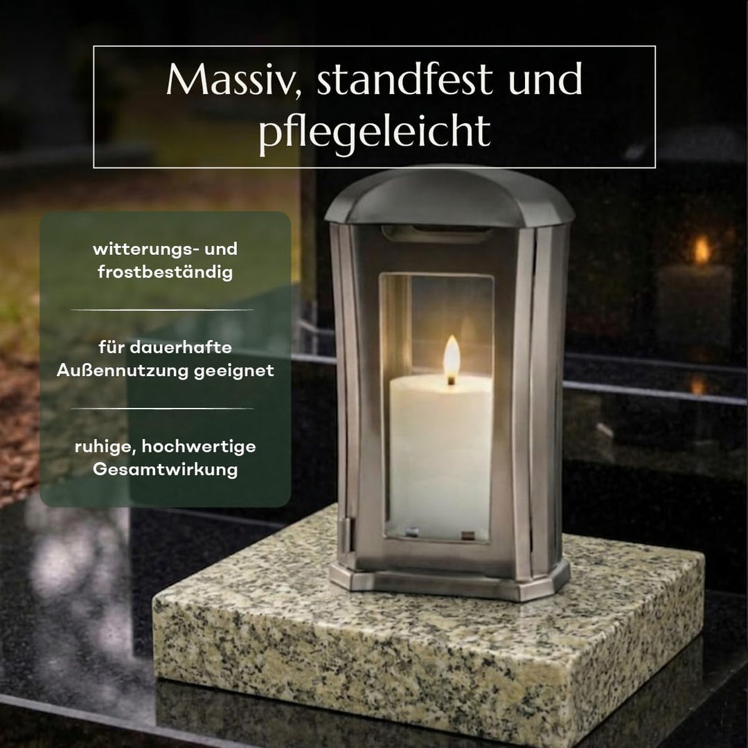 designgrab Lampen- und Vasensockel 20x20x5 cm, poliert, wetterfest, Lampen- und Vasensockel (Schlesi