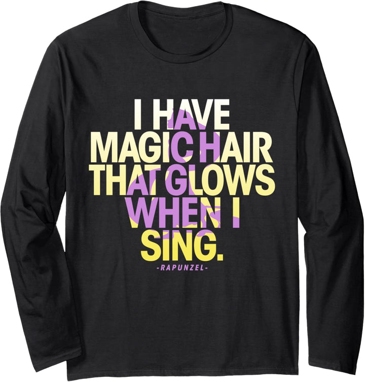Disney Tangled Rapunzel Magic Hair Quote Langarmshirt