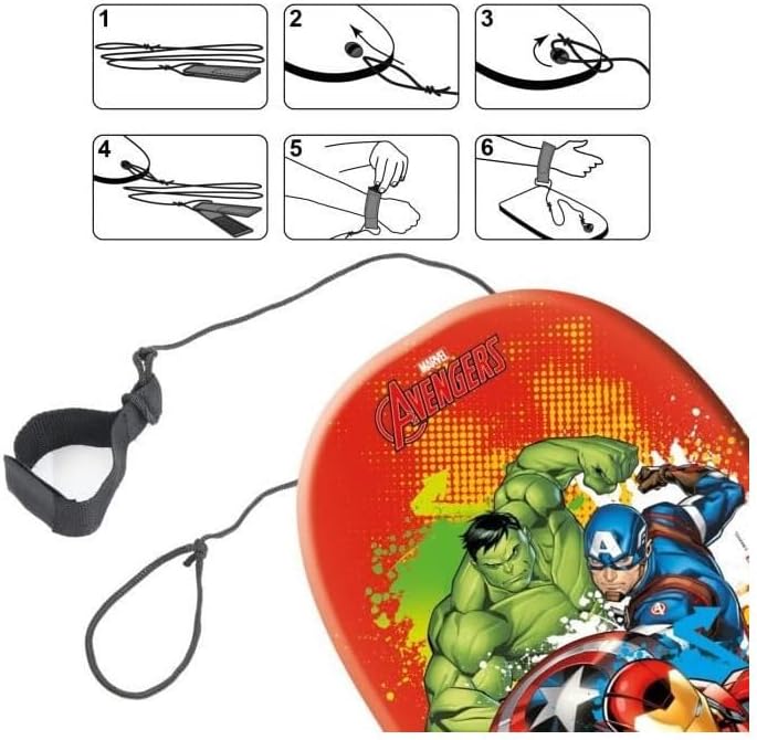 Mondo Toys - Marvel Spider-Man - Kinder Wasserspielzeuge BODY BOARD 84 AVENGERS, BODY BOARD 84 AVENG