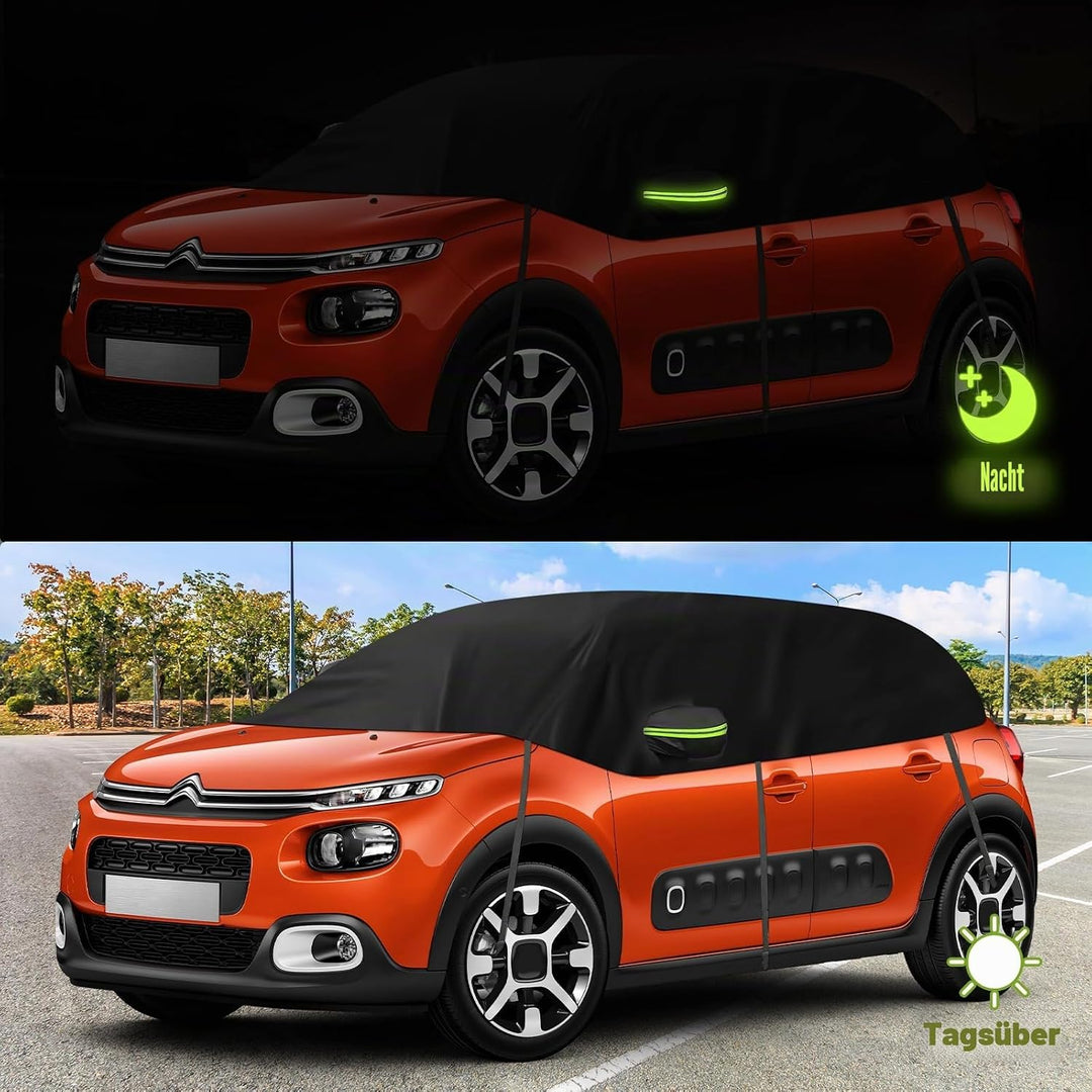 Halbe Autoabdeckung Ersatz für Citroen C3 2009-2025, Softtop Dachschutz Autoabdeckung Wasserdicht, H
