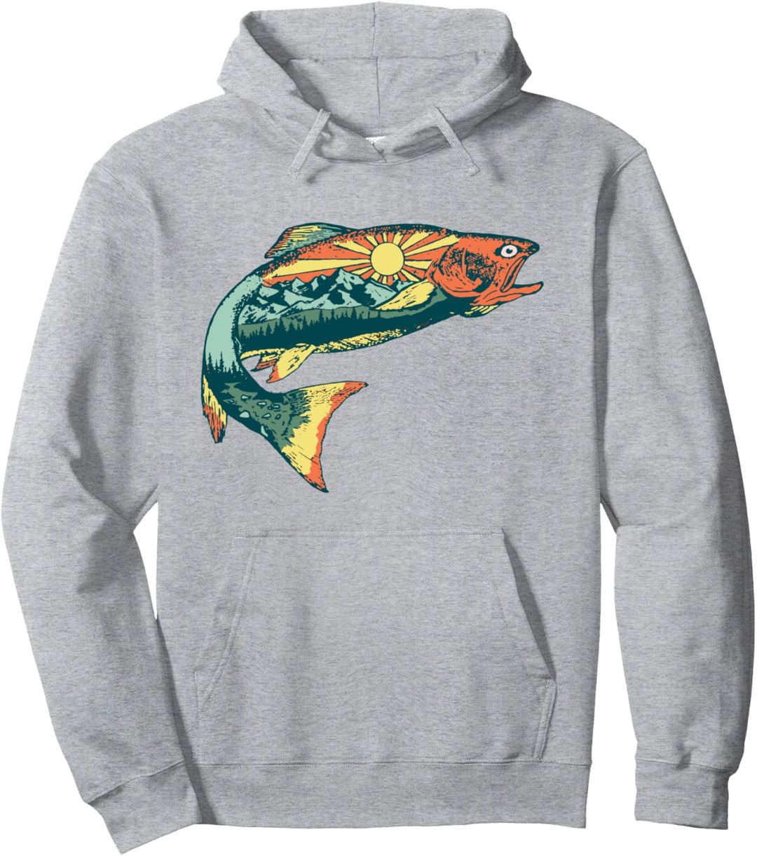 Trout Outdoor Illustration Series - Zion Canyon Pullover Hoodie