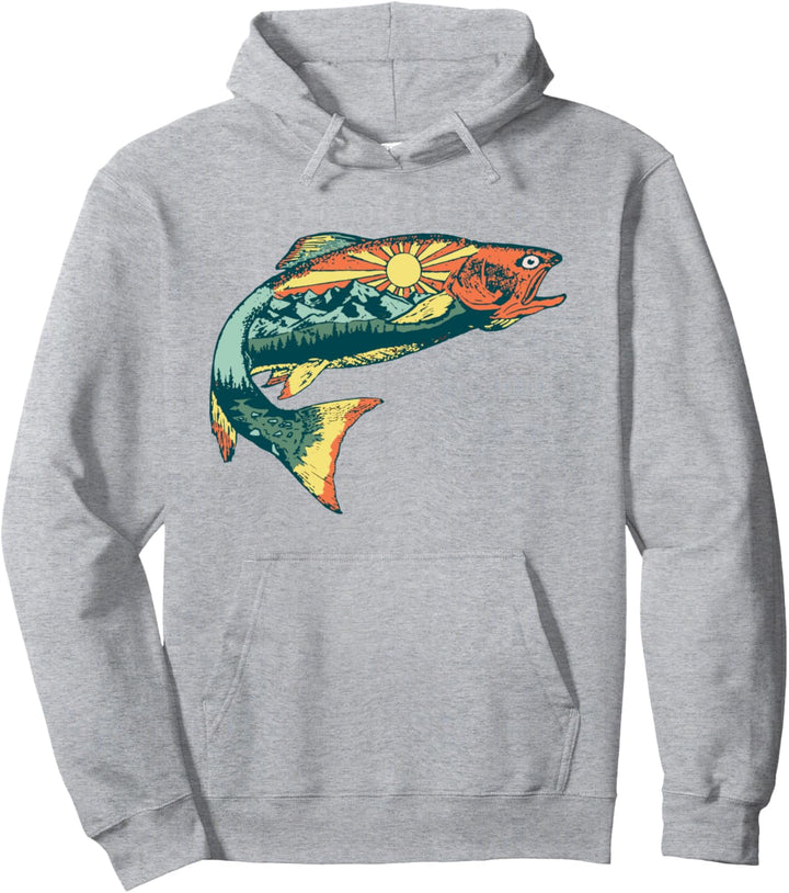 Trout Outdoor Illustration Series - Zion Canyon Pullover Hoodie