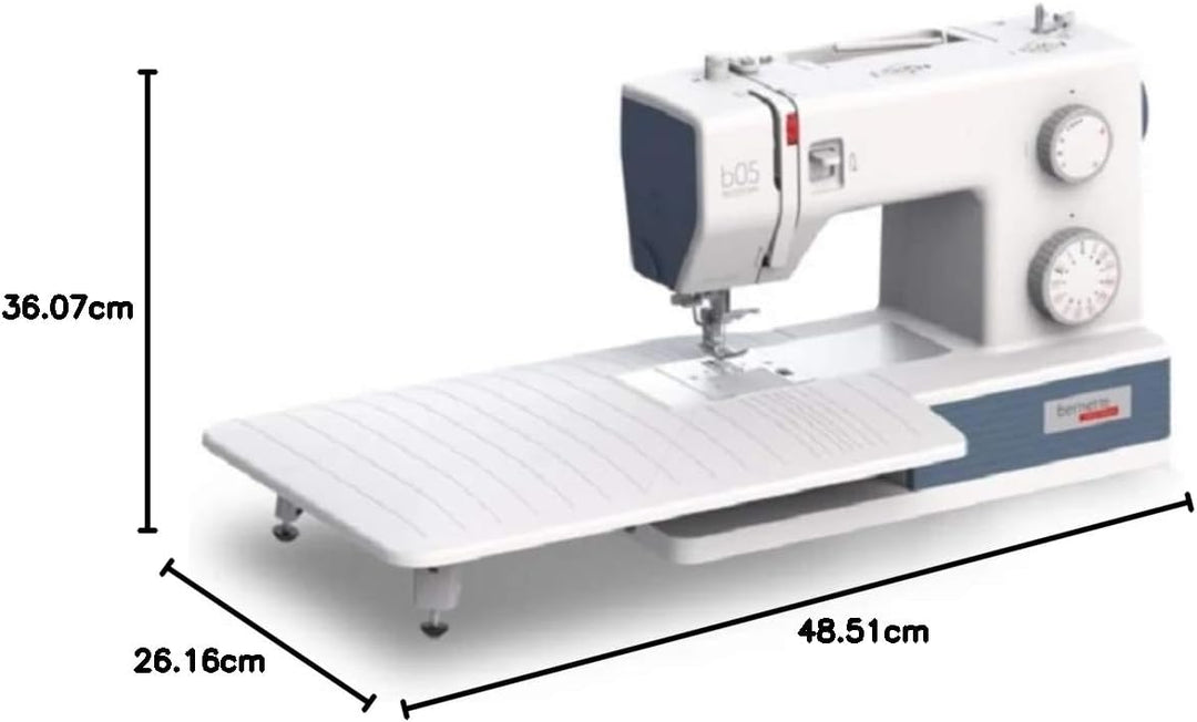 Bernette 05 Academy Nähmaschine Weiss, Blau, Weiss, Blau
