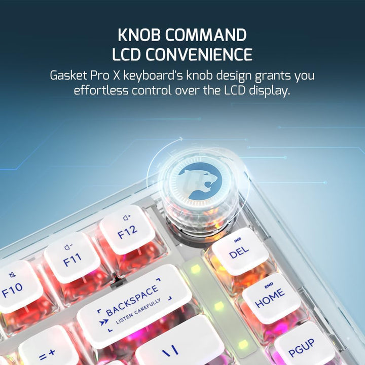 GAMEPOWER Gasket Pro X Kabellose Mechanische Gaming Tastatur, 75% Layout, Triple Mode Wireless, Blue