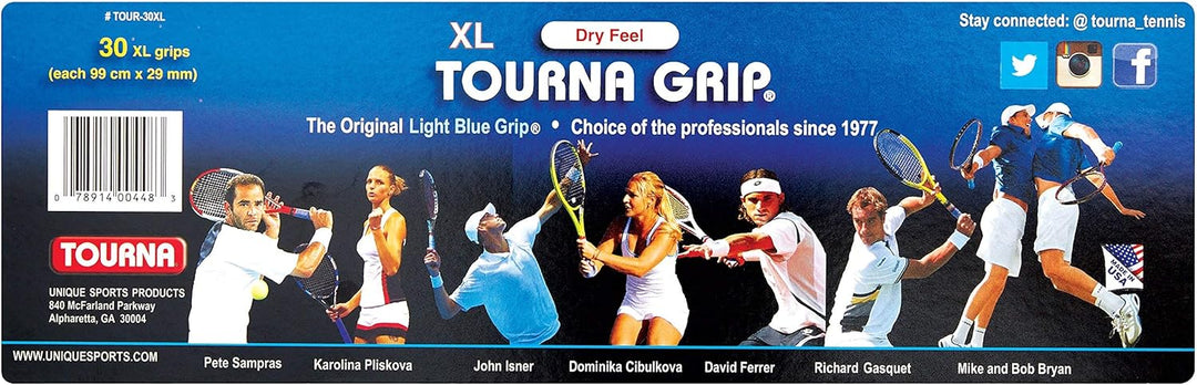 Unique Overgrip Tourna Grip Tour 30er, Blau, 0306020124000000