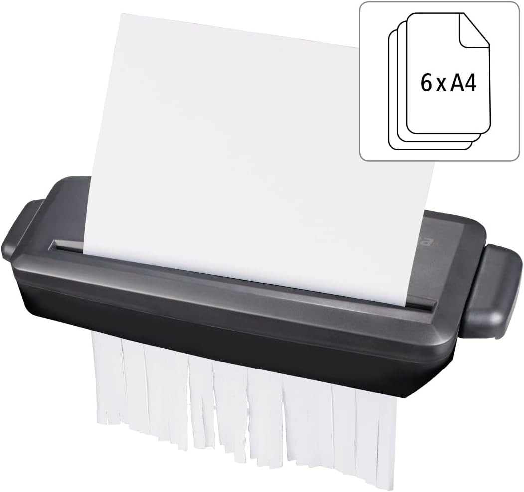 Hama Aktenvernichter Einzug Aktenvernichter professionell Home Office (Streifenschnitt, Schredder, e