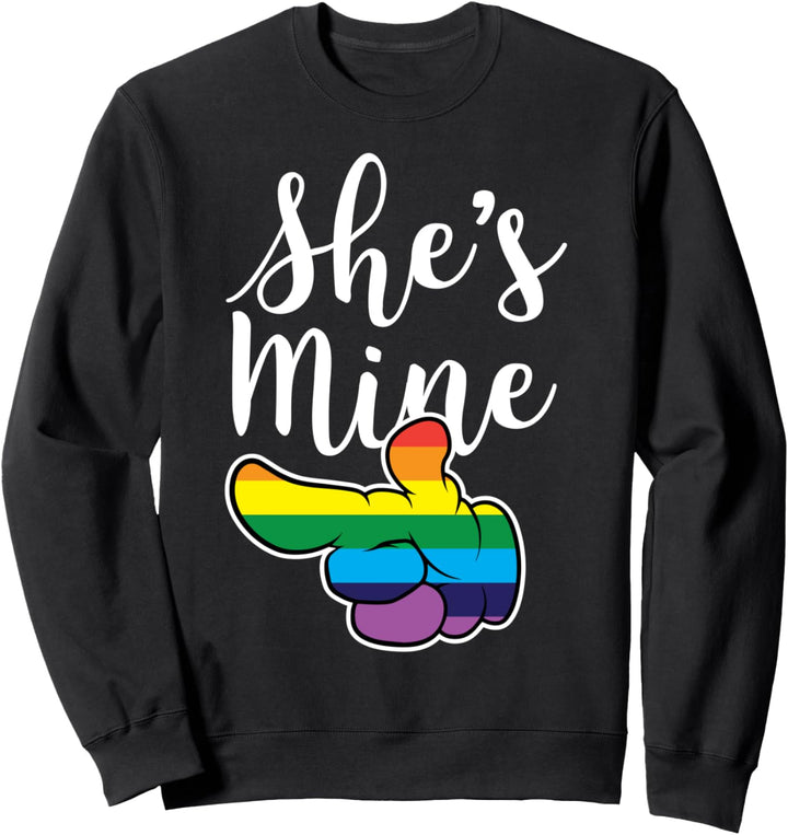She Is Mine Matching Lesbisches Paar Sweatshirt