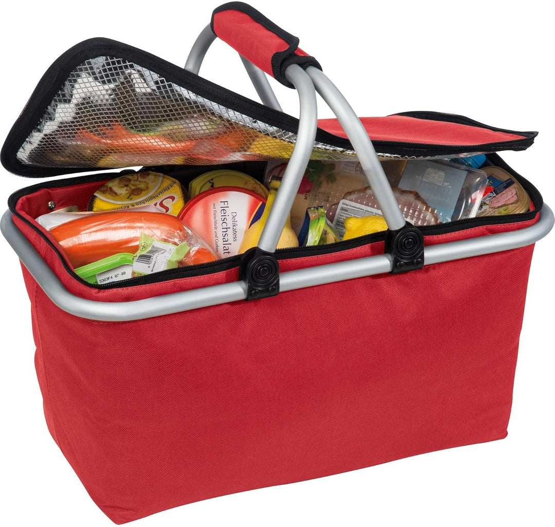 Einkaufskorb mit Kühlfunktion / Kühltasche / Farbe: rot