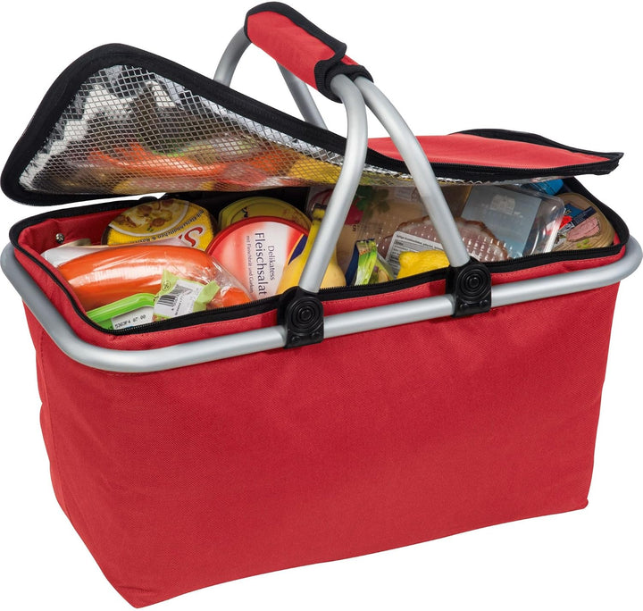 Einkaufskorb mit Kühlfunktion / Kühltasche / Farbe: rot