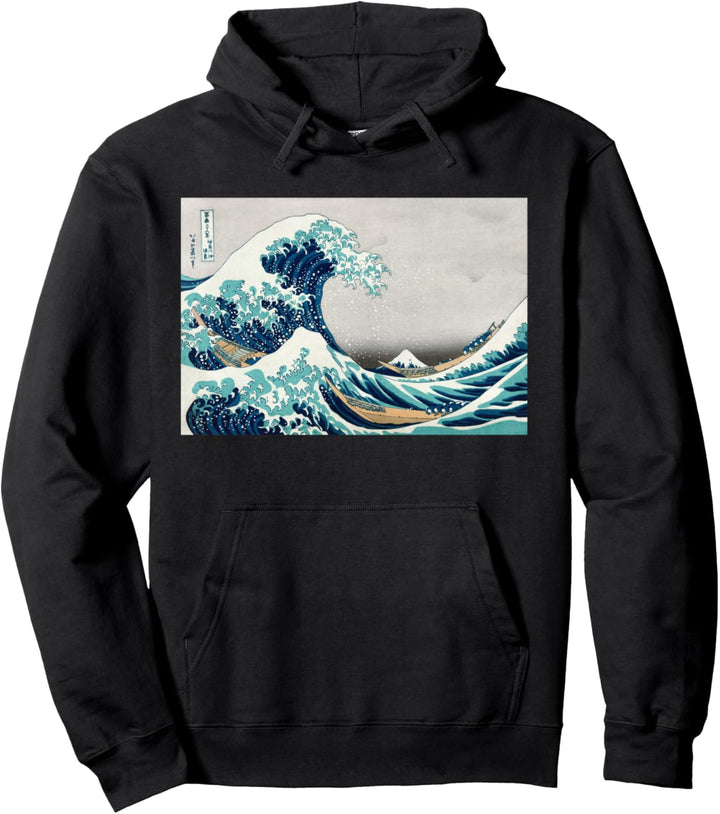 Die grosse Welle vor Kanagawa, Hokusai Japanese Fine Art Wave Pullover Hoodie