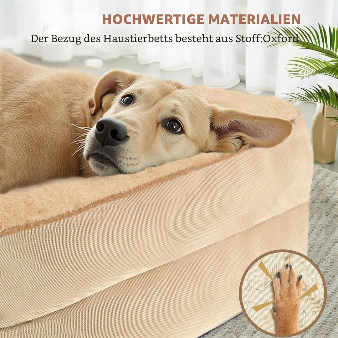 JOYELF Orthopädisches Hundebett für grosse Hunde, wasserdichtes Schaumstoffsofa mit abnehmbarem, was