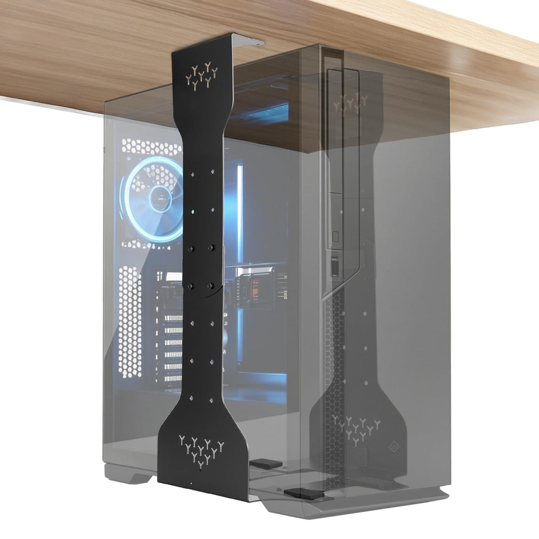 PC Halterung unter Schreibtisch, Schwerlast Computer Halterung mit Schutzpolster, Maximale Breite bi