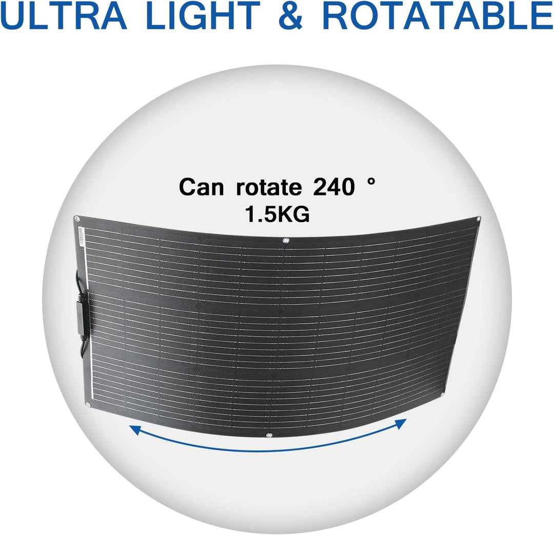 2×100W ETFE Flexibles Solarpanel etfe 200W Solarmodul Photovoltaik Modul Solarladegerät Solaranlage