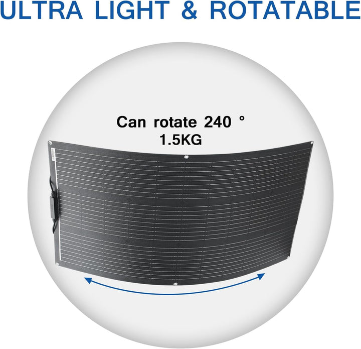 2×100W ETFE Flexibles Solarpanel etfe 200W Solarmodul Photovoltaik Modul Solarladegerät Solaranlage