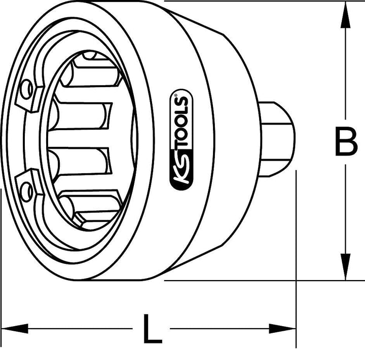 KS Tools 116.2065 Montageaufsatz für Excenteranschlüsse, 40mm