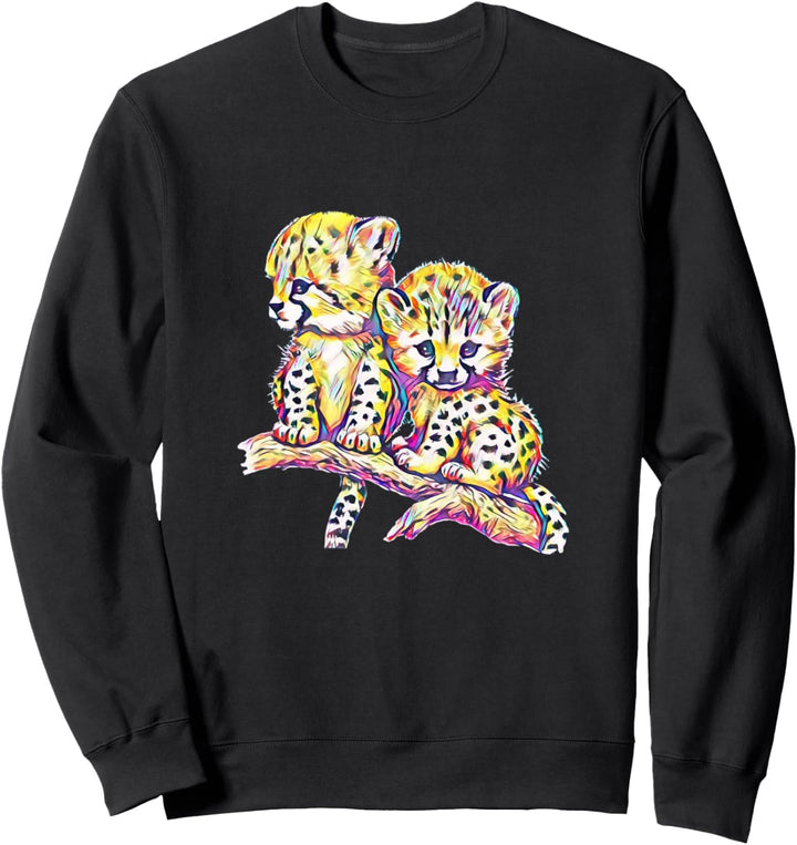 Gepard Motiv Raubkatzen Afrika Katzen Tiere Geparden Sweatshirt
