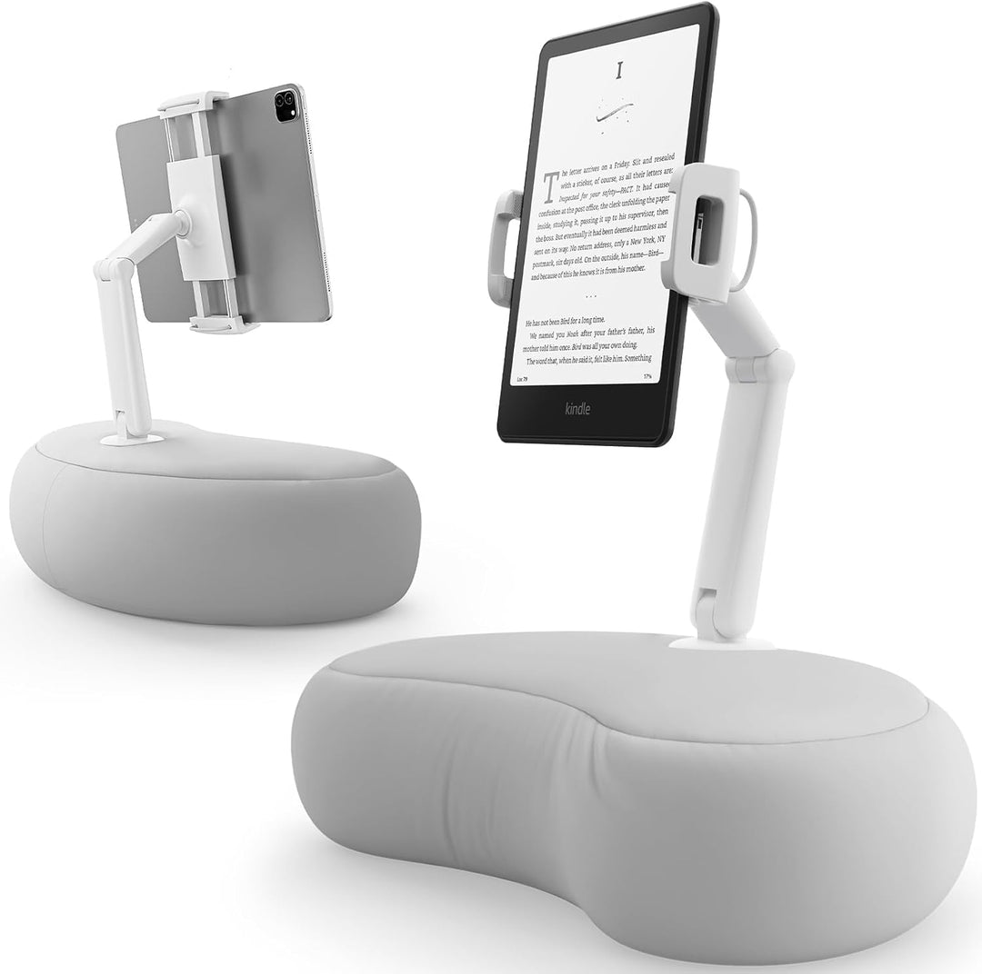SAIJI Tablet Kissen Halter, 360° Verstellbarer ipad Halterung Bett mit flexiblem doppelachsigem Arm,